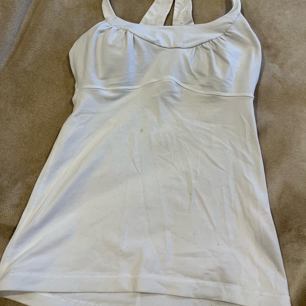 Lululemon Athletic white tank top size 6